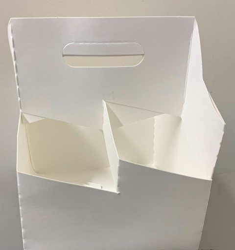 [FCW181822]  Portavasos de Cartón Blanco IP para 4 c/25