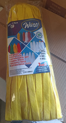 [JAR00084] Repuesto para Trapeador Microfibra Antibacterial Amarillo de 200 grs.