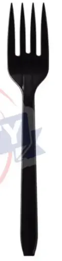 [7502240971698] Tenedor Mediano Negro a Granel c/1,000