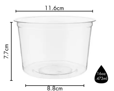 [MC50D] Envase Plástico 1/2 Litro con Tapa MCC c/25 Juegos