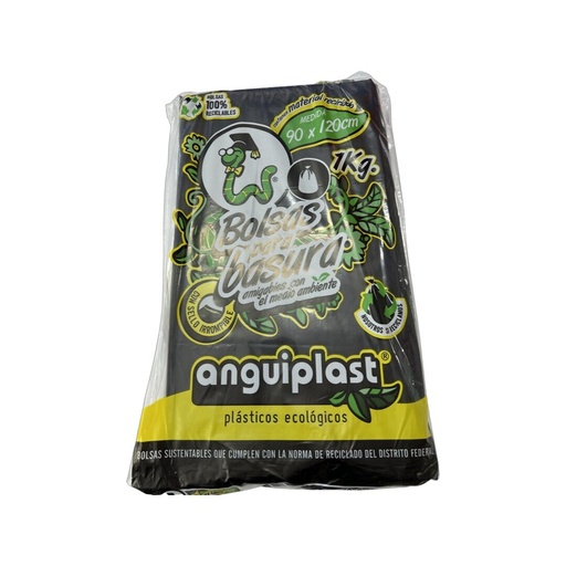 Bolsa Plástica Negra "Anguiplast" para Basura 90x120 "1kg."