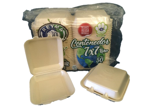 [CN7X7L4PBIO] Contenedor Bio 7x7 Liso Reyma c/50