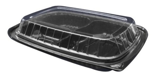 [CP2517-3D] Contenedor con Tapa para Comida con 3 Divisiones c/5