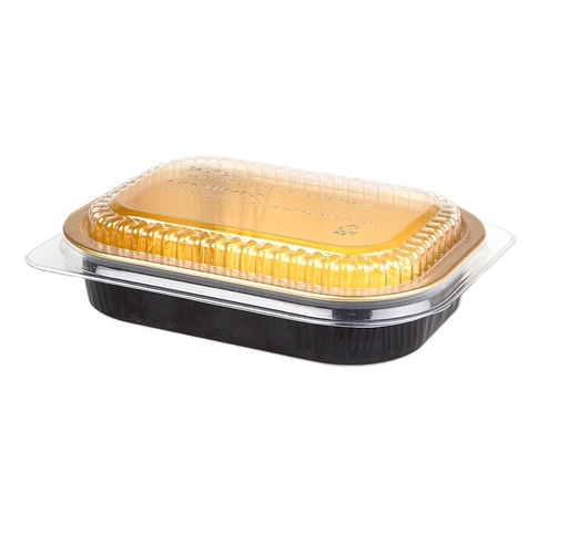 [AFC23BG] Contenedor de Aluminio 23.3oz Negro-Oro con Tapa Plástica c/2