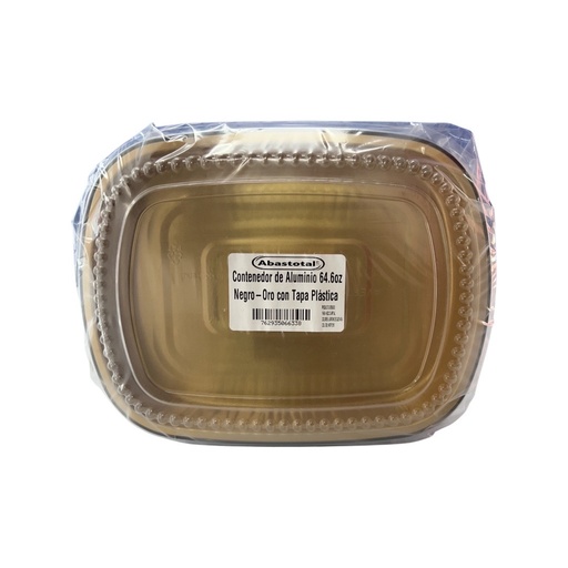[AFC64BGA] Contenedor de Aluminio 64.6oz Negro-Oro con Tapa Plástica