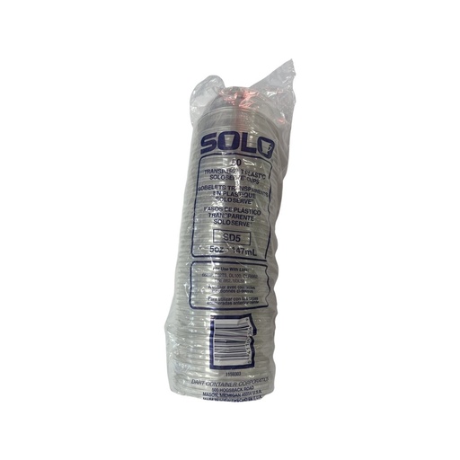 [SD5] Envase Solo Transparente 5oz c/50