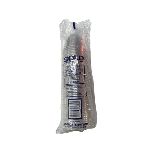 [SD8-0090] Envase Solo Transparente 8oz c/50
