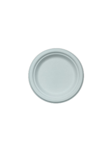 [50.P6] Plato Biodegradable Redondo 6" Liso (de fibra de papel) c/50