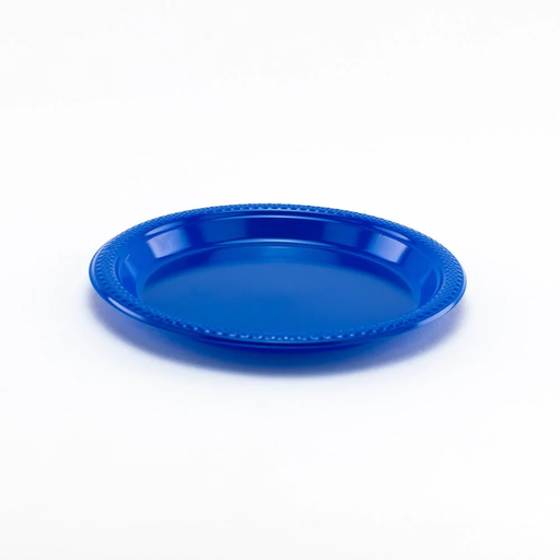 Plato Plástico Azul Rey #7 c/20 - Amscan