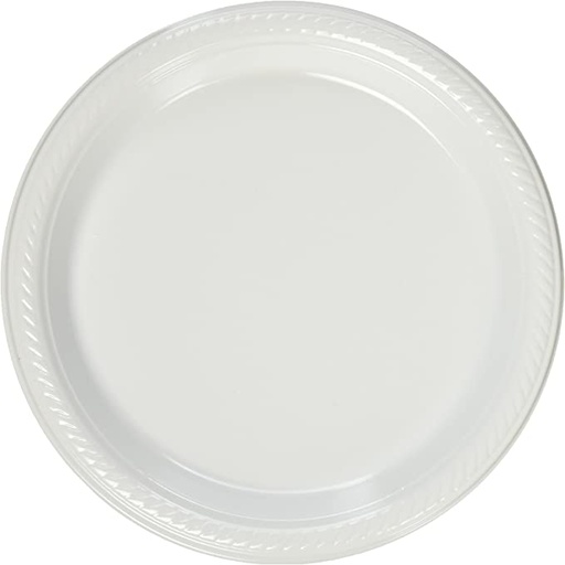 Plato Plástico Blanco #7 c/20 - Amscan