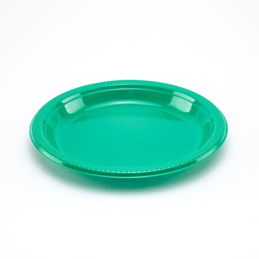 Plato Plástico Verde Bandera #7 c/20 - Amscan