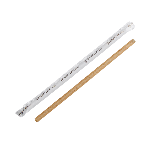Popote Biodegradable Jumbo Estuchado de Agave 21cm c/1,500 7.5mm grosor