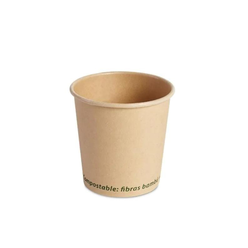 [BAM-04] Vaso Biodegradable Cafe de Bambú 4oz (Bebida Caliente) Pte c/50