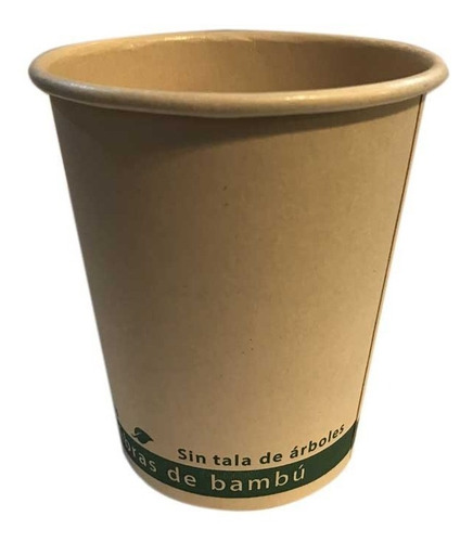 [BAM-08] Vaso Biodegradable Cafe de Bambú 8oz (Bebida Caliente) Pte c/50
