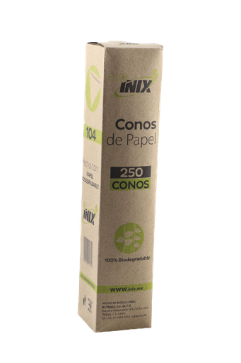 Vaso Cónico Papel #104 c/250 (Inix)