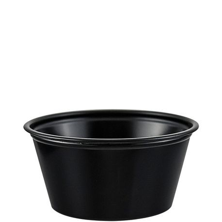 [P200BLK] Vaso Plástico "Souffle" Negro Solo 2oz c/250