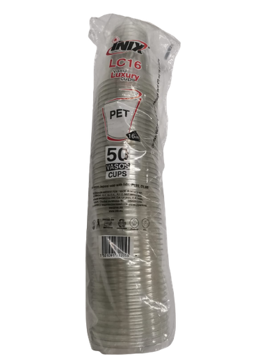 [LC16-500] Vaso Plástico Cristal Luxury Inix 16oz c/50